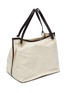 Detail View - Click To Enlarge - JIL SANDER - 'Origami' leather panel canvas tote