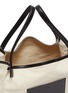 Detail View - Click To Enlarge - JIL SANDER - 'Origami' leather panel canvas tote
