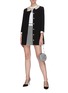 Figure View - Click To Enlarge - MIU MIU - Gingham check wool mini skirt