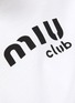 Detail View - Click To Enlarge - MIU MIU - Front Tie Logo Crop Top