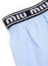  - MIU MIU - Elastic Logo Waist Stripe Poplin Shorts