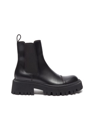 Main View - Click To Enlarge - BALENCIAGA - Tractor' chunky outsole leather chelsea boots