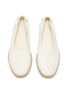 Detail View - Click To Enlarge - PEDRO GARCIA  - Hilaria' raffia outsole leather ballerina flats