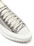 Detail View - Click To Enlarge - PEDRO GARCIA  - 'Orella' platform metallic satin distress sneakers