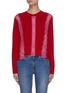 Main View - Click To Enlarge - STELLA MCCARTNEY - Lace trim cable-knit wool sweater