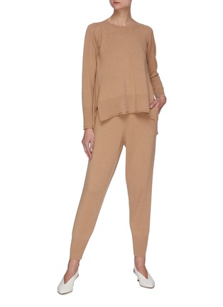 Figure View - Click To Enlarge - STELLA MCCARTNEY - Cashmere blend light soft shape pants