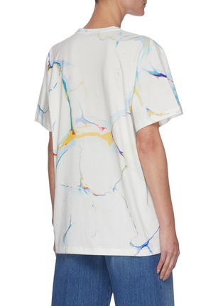 Back View - Click To Enlarge - STELLA MCCARTNEY - Marble effect logo T-shirt