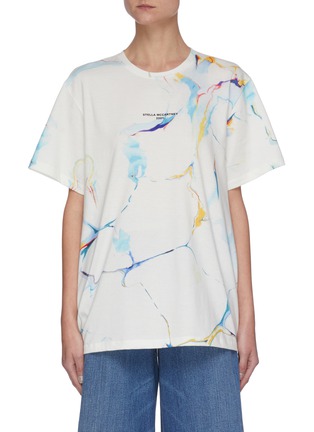 Main View - Click To Enlarge - STELLA MCCARTNEY - Marble effect logo T-shirt