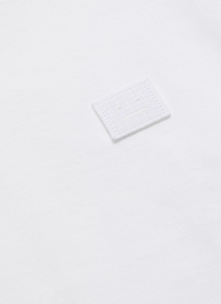  - ACNE STUDIOS - Face Patch Tape Trim Sleeve Cotton Sweatshirt