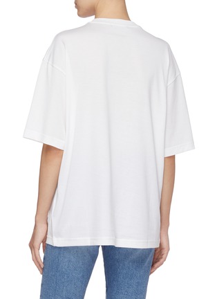 Back View - Click To Enlarge - ACNE STUDIOS - Iridescent Face Graphic Cotton T-shirt
