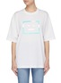 Main View - Click To Enlarge - ACNE STUDIOS - Iridescent Face Graphic Cotton T-shirt