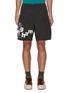 Main View - Click To Enlarge - KOLOR - Logo Print Front Pleat Gingham Shorts