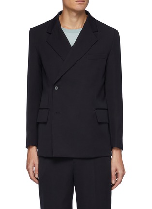 Main View - Click To Enlarge - AURALEE - Double-breast Notch Lapel Wool Blazer