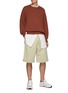 Figure View - Click To Enlarge - AURALEE - Raglan Sleeves Cotton Knit Sweater