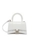 Main View - Click To Enlarge - BALENCIAGA - 'HOURGLASS XS' CROC EMBOSSED LEATHER SHOULDER BAG
