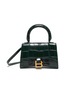 Main View - Click To Enlarge - BALENCIAGA - 'Hourglass mini' croc-embossed leather shoulder bag