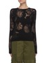 Main View - Click To Enlarge - JW ANDERSON - Sheer floral insert knit top