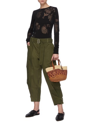 Figure View - Click To Enlarge - JW ANDERSON - Sheer floral insert knit top