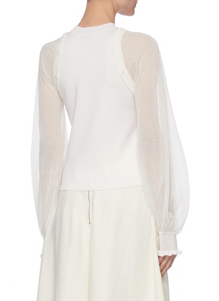 Back View - Click To Enlarge - JW ANDERSON - Detachable sheer sleeve knit top
