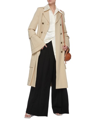Figure View - Click To Enlarge - JW ANDERSON - Front pleat wide leg suiting pants