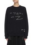 Main View - Click To Enlarge - JW ANDERSON - Quote embroidered oversized raglan sweatshirt