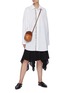 Figure View - Click To Enlarge - JW ANDERSON - Quote intarsia placket oversized shirt