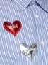  - DOUBLET - Metallic Heart Shape Balloon Motif Stripe Shirt
