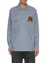 Main View - Click To Enlarge - DOUBLET - Embroidered puppet Forever My Friend slogan checked shirt