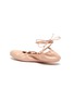  - GIANVITO ROSSI - Tie up round-toe leather ballerina flats