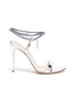 Main View - Click To Enlarge - GIANVITO ROSSI - Strass embellished ankle tie heeled sandals
