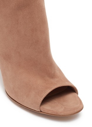Detail View - Click To Enlarge - GIANVITO ROSSI - Peep-toe suede boots