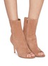 Figure View - Click To Enlarge - GIANVITO ROSSI - Peep-toe suede boots