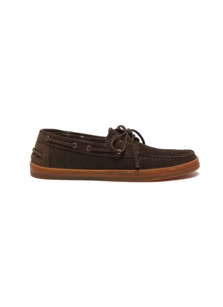 Main View - Click To Enlarge - HENDERSON - Riva' suede boat shoes