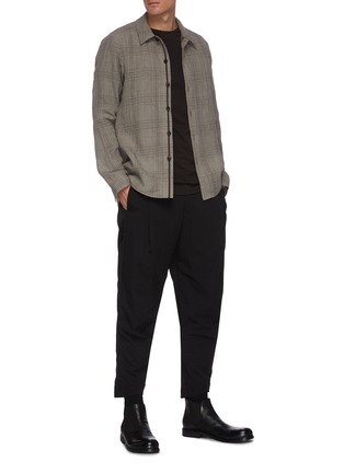 Figure View - Click To Enlarge - DEVOA - Checked linen shirt