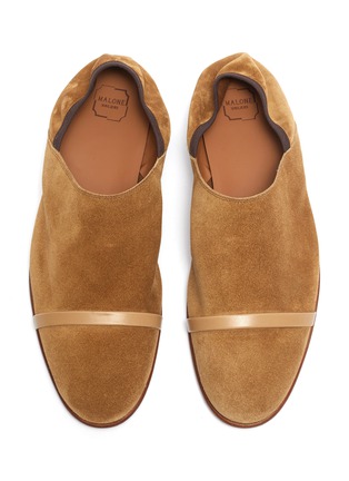 Detail View - Click To Enlarge - MALONE SOULIERS - Bruno' Single Strap Slip-on Suede Flats