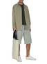 Figure View - Click To Enlarge - JAMES PERSE - Drawstring Waist Cotton Shorts