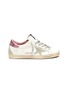 Main View - Click To Enlarge - GOLDEN GOOSE - 'Super-Star' Laminated Heel Tab Distressed Leather Sneakers