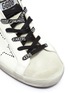 GOLDEN GOOSE - 'Super-Star' Metallic Heel Tab Distressed Leather Sneakers