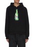 Main View - Click To Enlarge - 8-BIT - 'GREEN BOTTLE' Pixelated 3D Graphic Cotton Hoodie