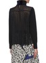 Back View - Click To Enlarge - SACAI - Necklace detail pleat sheer back wool turtleneck top