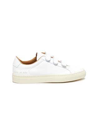 Main View - Click To Enlarge - COMMON PROJECTS - Achilles' Low Top Velcro Strap Leather Sneakers