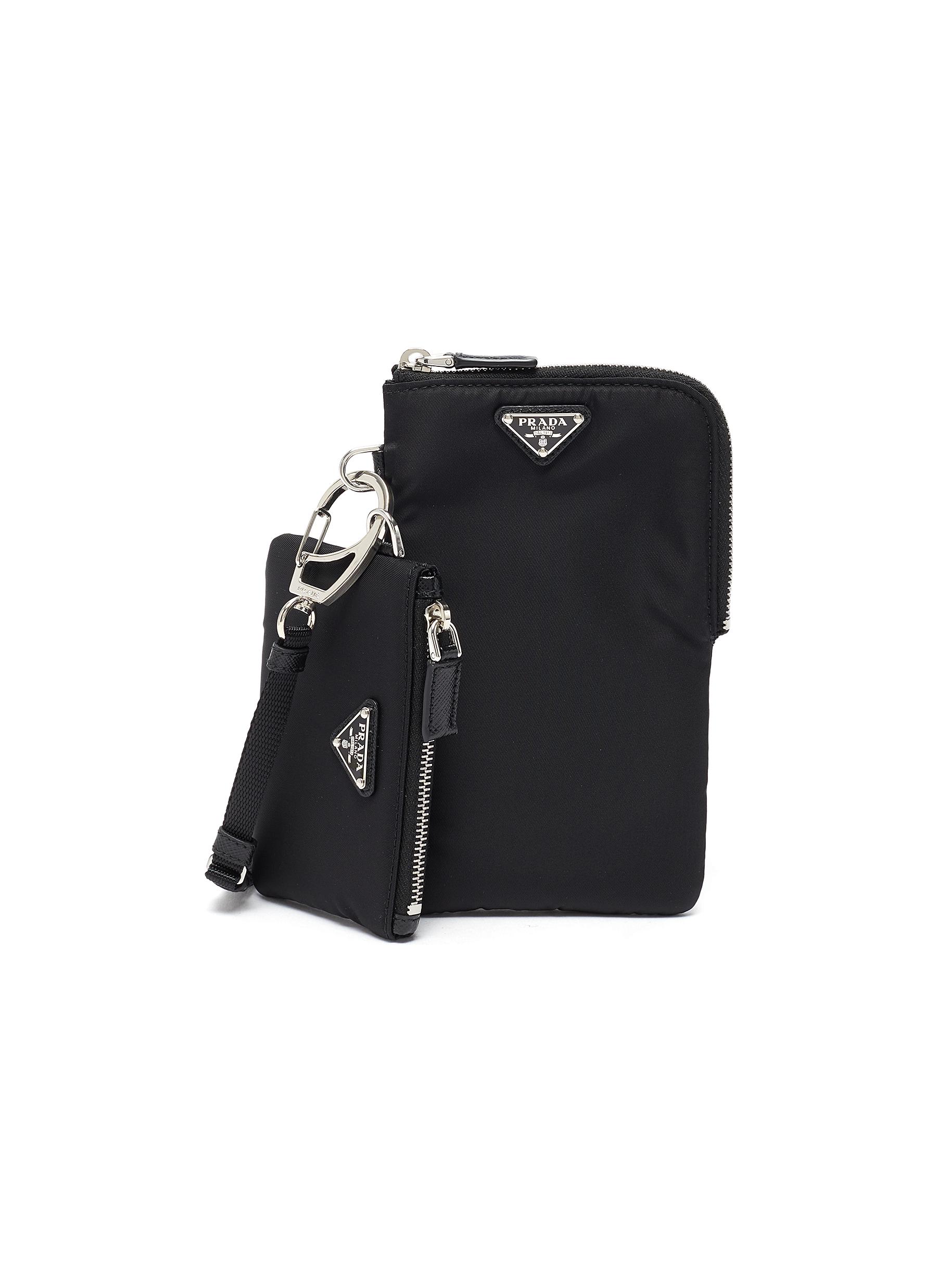 Prada Pocone Triangle Logo-plaque Nylon Lanyard Set