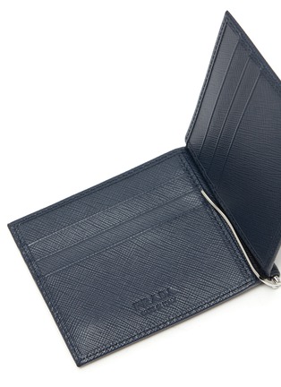 Saffiano leather money clip wallet 
