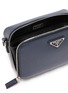 Detail View - Click To Enlarge - PRADA - Logo Plaque Leather Messenger Bag