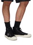 Figure View - Click To Enlarge - PRADA - Logo Print High Top Lace Up Sneakers