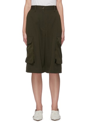 Main View - Click To Enlarge - JW ANDERSON - Cargo pocket wool gabardine shorts