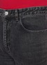 - BALENCIAGA - Raw hem crop Japanese denim jeans
