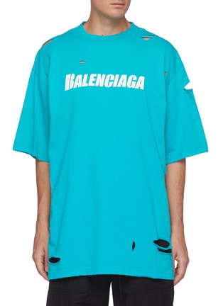 balenciaga distressed tee