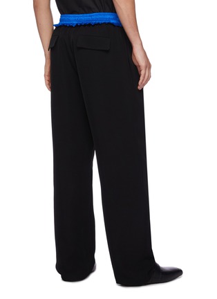 Back View - Click To Enlarge - BALENCIAGA - Contrast Elastic Waist Tailored Pants