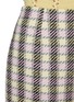 Detail View - Click To Enlarge - OSCAR DE LA RENTA - Checker Print Fray Hem Tweed Pencil Skirt
